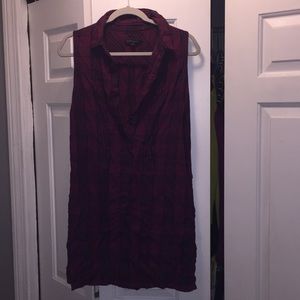 Purple/navy blue plaid dress
